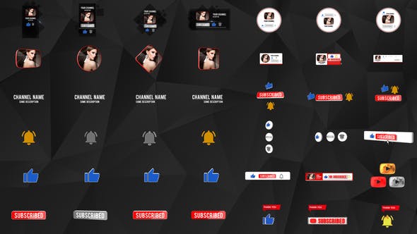 Youtube Subscribe Pack 44 in 1