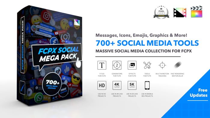 FCPX Social Mega Pack 2 – Pixel Film Studios