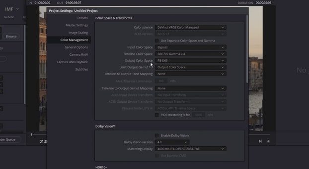Lowepost – Color Management Workflow In Davinci Resolve 17