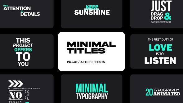 Minimal Titles for Premiere Pro Vol 01