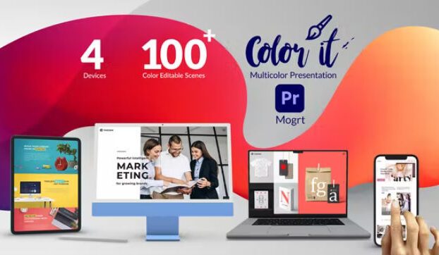 Color it – Multicolor Web and App Promo for Premiere Pro