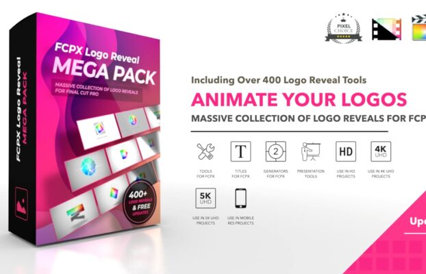 Pixel Film Studios – FCPX Logo Reveal Mega Pack