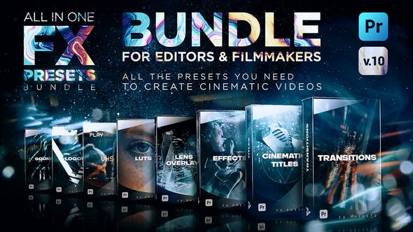 FX Presets for Premiere Pro | Transitions, Titles, Effects, VHS, Sounds & More