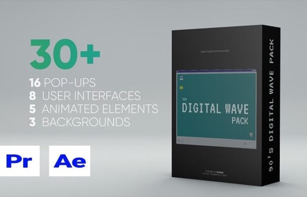 Gumroad – 90s Digital Wave Pack for Premiere Pro & After Effects