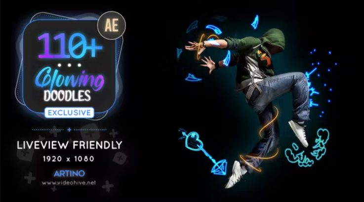 110 Glowing Doodles Pack