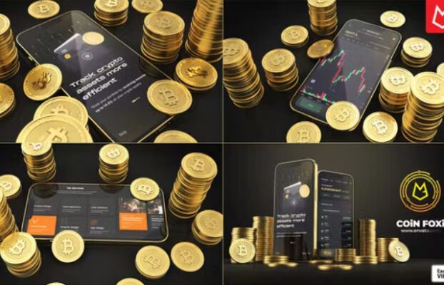 Phone 13 Pro Mockup with Crypto App Presentation