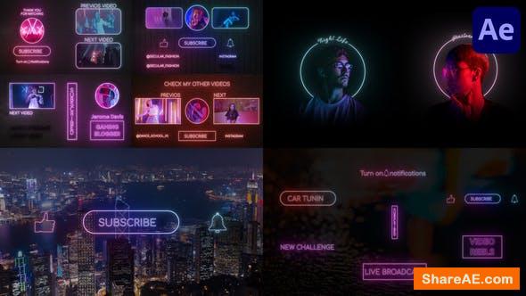 Neon Social Media Pack for After Effects