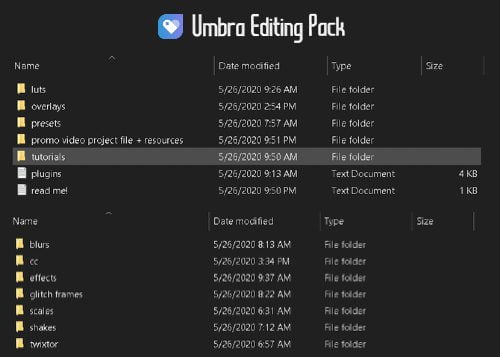 Payhip – Umbra Editing Pack