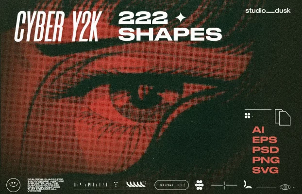 Creative Market – Cyber Y2K Elements