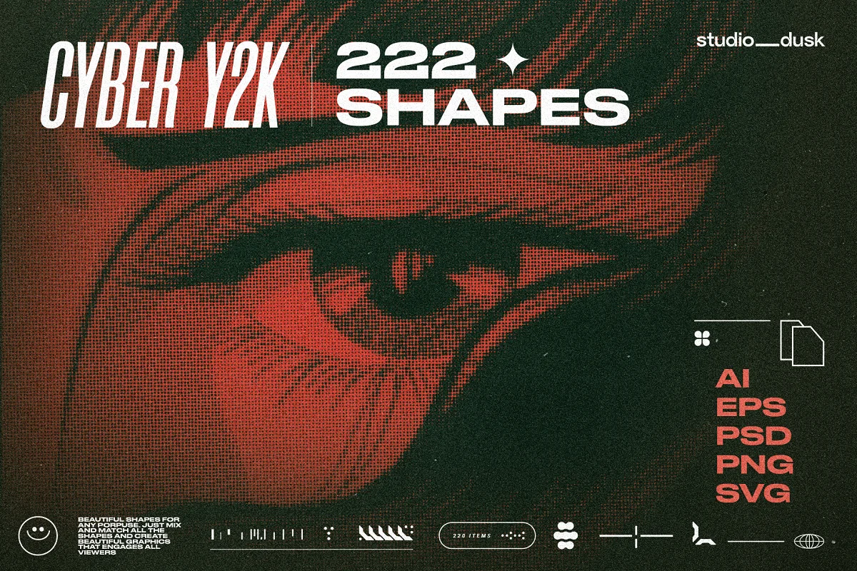 Creative Market – Cyber Y2K Elements