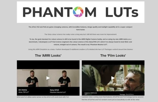 JOEL FAMULARO – Phantom LUTs for Sony A7s3 & FX6 – 2023 Updated