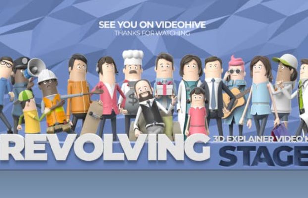 3D Explainer Video Kit: Revolving Stage V1