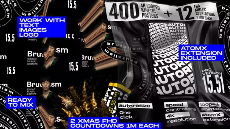 Seamless Loop Kinetic Posters v15.51