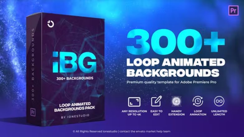 iBG | 300+ Loop Backgrounds for Premiere Pro