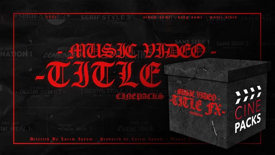CinePacks – Music Video Title FX