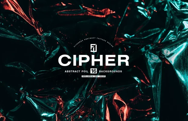 FLYERWRK – Cipher – Abstract Metal Foil Texture