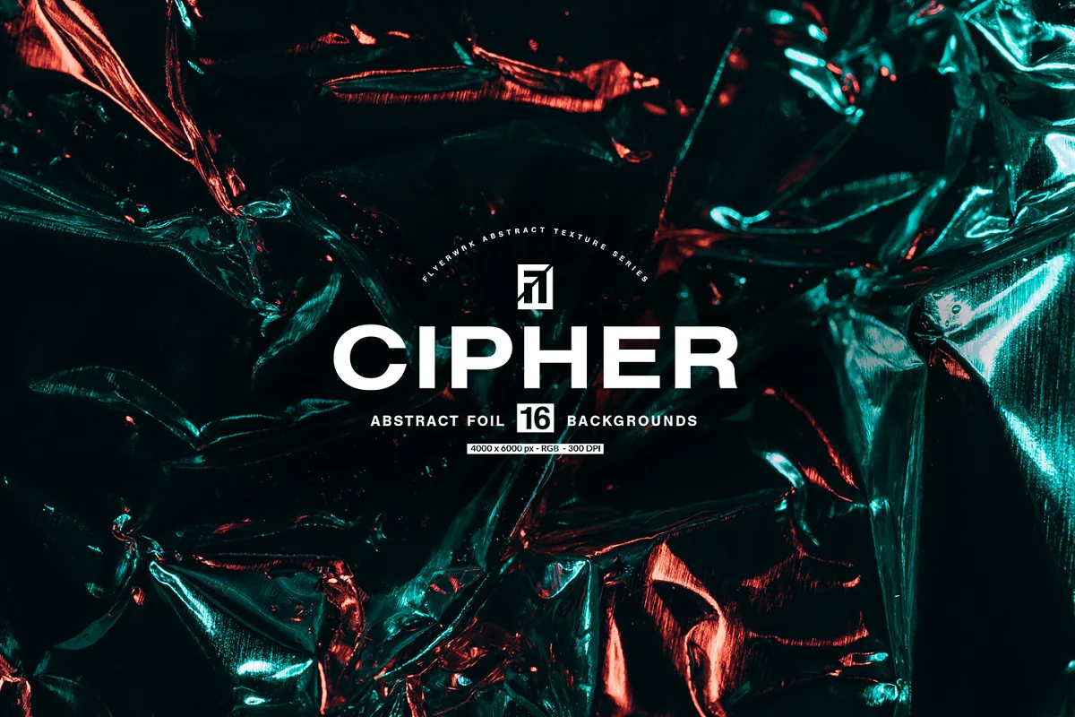FLYERWRK – Cipher – Abstract Metal Foil Texture
