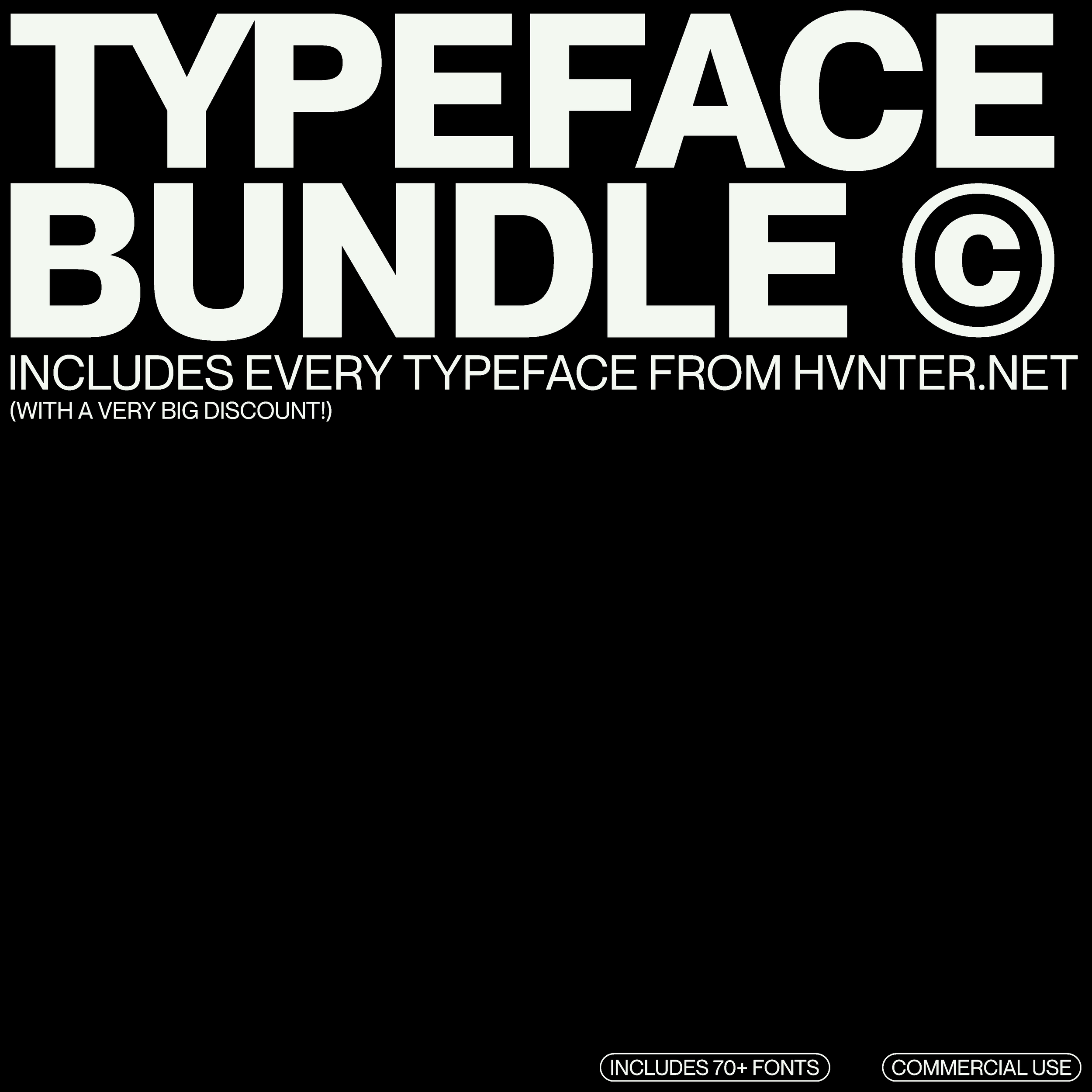 HVNTER – TYPEFACE BUNDLE