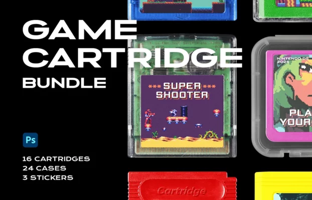 Creative Market – Game Cartridge Mockup Bundle Retro