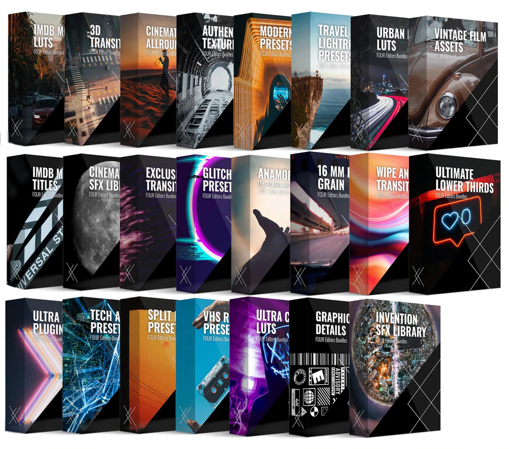 Four Editors – Platinum Bundle: Classic Assets Collection All in 1 – 7000+