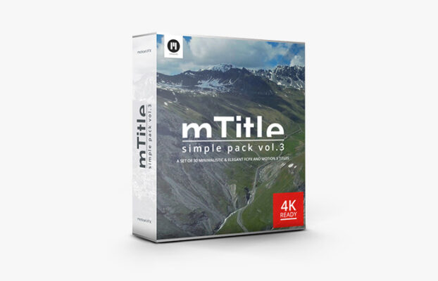 MotionVFX – mTitle Simple Pack Vol.3: 30 Minimalistic & Elegant Titles for Final Cut Pro